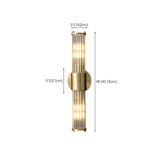 Vintage Ribbed Glass Bathroom Mirror Vanity Light Zawala Image - 16