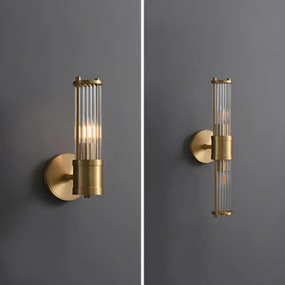 Vintage Ribbed Glass Bathroom Mirror Vanity Light Zawala Image - 6