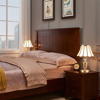Elegant Post-Modern Golden Drum Shade Metal Table Lamp Zawala Image - 1