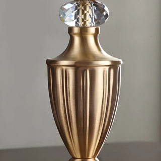 Elegant Post-Modern Golden Drum Shade Metal Table Lamp Zawala Image - 11