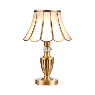 Elegant Post-Modern Golden Drum Shade Metal Table Lamp Zawala Image - 14