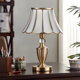 Elegant Post-Modern Golden Drum Shade Metal Table Lamp Zawala Image - 6