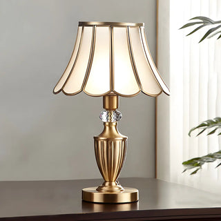 Elegant Post-Modern Golden Drum Shade Metal Table Lamp Zawala Image - 8