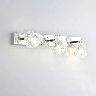3-Light Exquisite Diamond Glass Silver Vanity Light Zawala Image - 13