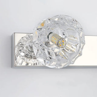 3-Light Exquisite Diamond Glass Silver Vanity Light Zawala Image - 16