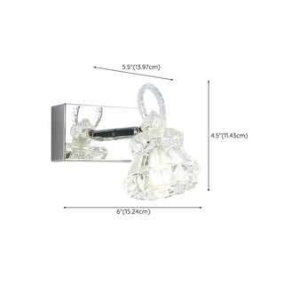 3-Light Exquisite Diamond Glass Silver Vanity Light Zawala #size