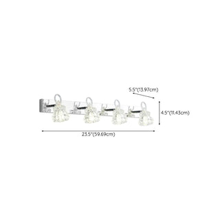 3-Light Exquisite Diamond Glass Silver Vanity Light Zawala Image - 21