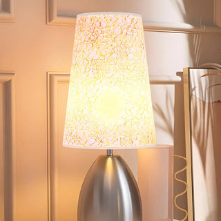 Elegant Black Barrel Shade Table Lamp with Touch Switch Zawala Image - 12