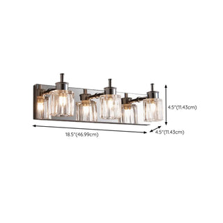 ZOWALA - Modern Elegant Sliver 4-Light Vanity Fixture Light #size