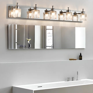 ZOWALA - Modern Elegant Sliver 4-Light Vanity Fixture Light Image - 3
