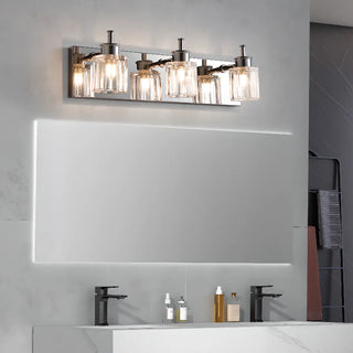 ZOWALA - Modern Elegant Sliver 4-Light Vanity Fixture Light Image - 4