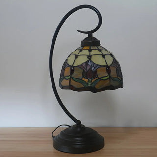 ZOWALA - Tiffany Metal Red Desk Lamp Image - 4