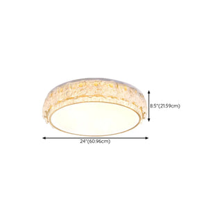 Elegant Round Drum Crystal Flush Mount Ceiling Light Zawala #size