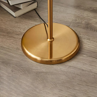 Elegant Clear Crystal Shade and Gold Metal Floor Lamp Zawala Image - 9