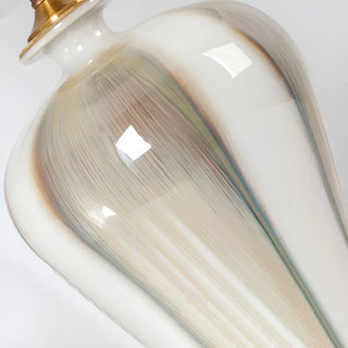 Elegant Fabric Drum Shape Ceramic Vase Table Lamp Zawala Image - 8