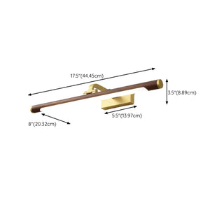 ZOWALA - Simple Brass Linear Adjustable Vanity Mirror Light #size