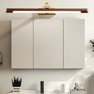 ZOWALA - Simple Brass Linear Adjustable Vanity Mirror Light Image - 4
