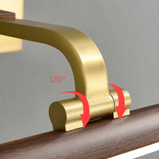 ZOWALA - Simple Brass Linear Adjustable Vanity Mirror Light Image - 6