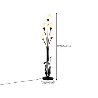 Elegant Tulip-Inspired Multi-Head Metal Floor Lamp Zawala #size