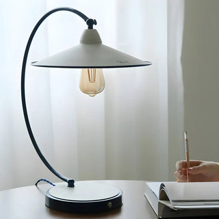 Elegant Curved Modern Cone Shade Decorative Table Lamp Zawala Image - 1
