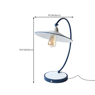 Elegant Curved Modern Cone Shade Decorative Table Lamp Zawala #size