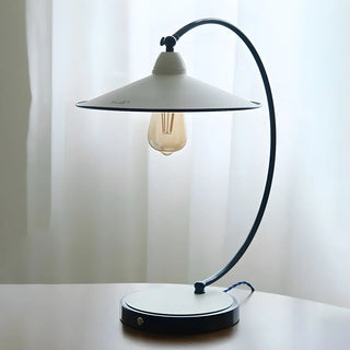 Elegant Curved Modern Cone Shade Decorative Table Lamp Zawala Image - 2
