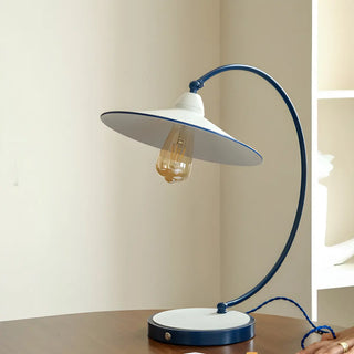 Elegant Curved Modern Cone Shade Decorative Table Lamp Zawala Image - 3