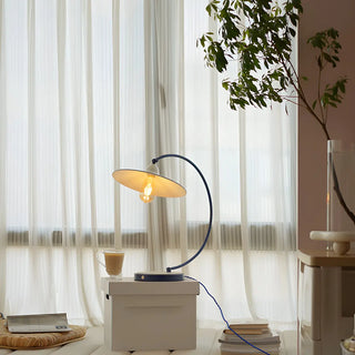 Elegant Curved Modern Cone Shade Decorative Table Lamp Zawala Image - 4