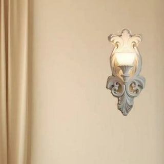 Baroque Ornate White Gypsum Design LED Wall Sconce Zawala Image - 2