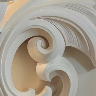 Baroque Ornate White Gypsum Design LED Wall Sconce Zawala Image - 6