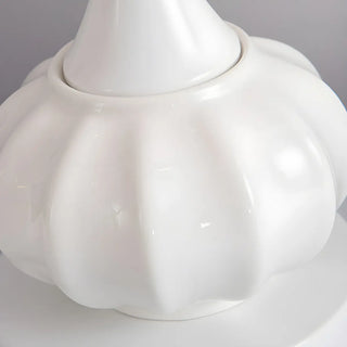 ZOWALA - Elegant White Dome Geometric Glass Bedroom Table Lamp Image - 10