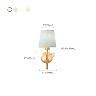 Rustic Green Fabric Shade Antler Cylinder Wall Light Zawala Image - 43