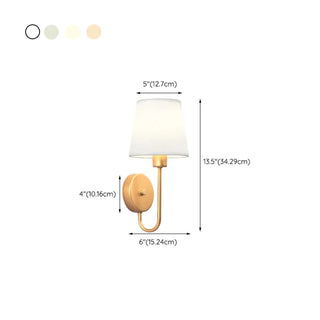 Rustic Green Fabric Shade Antler Cylinder Wall Light Zawala Image - 45