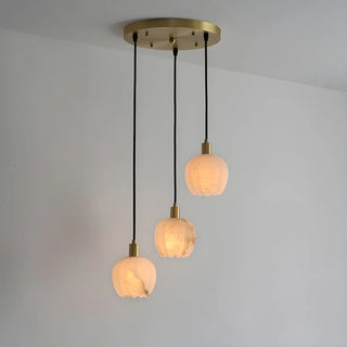 Elegant Flower Bud Alabaster White Mini Pendant Light Zawala Image - 10