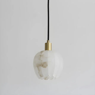 Elegant Flower Bud Alabaster White Mini Pendant Light Zawala Image - 11