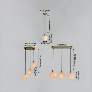 Elegant Flower Bud Alabaster White Mini Pendant Light Zawala #size