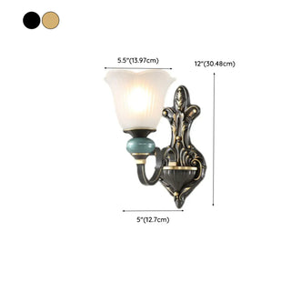 ZOWALA - Modern Metal Glass Wall Light #size