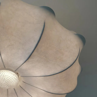 ZOWALA - Elegant White Silk Drum Ambient Chandelier Image - 11