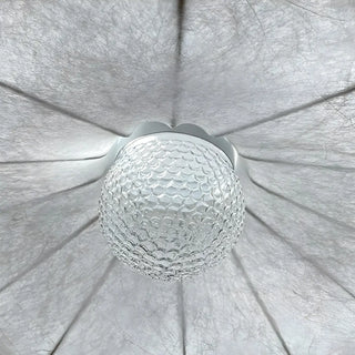 ZOWALA - Elegant White Silk Drum Ambient Chandelier Image - 12