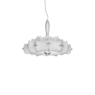 ZOWALA - Elegant White Silk Drum Ambient Chandelier Image - 13