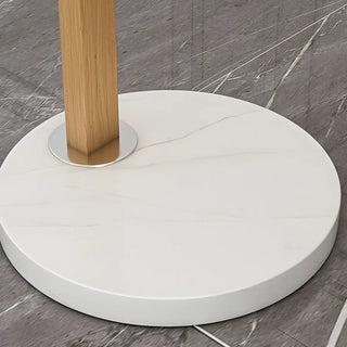 Elegant Cone and Wood-Color Metal Curved Floor Lamp Zawala Image - 8