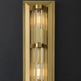 Exquisite Clear Tubes Brass LED Vanity Light Fixture Zawala Image - 10