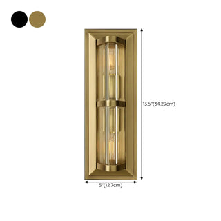 Exquisite Clear Tubes Brass LED Vanity Light Fixture Zawala #size