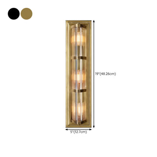 Exquisite Clear Tubes Brass LED Vanity Light Fixture Zawala Image - 14