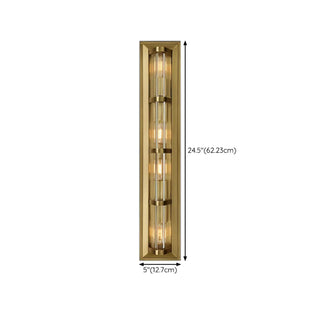 Exquisite Clear Tubes Brass LED Vanity Light Fixture Zawala Image - 15