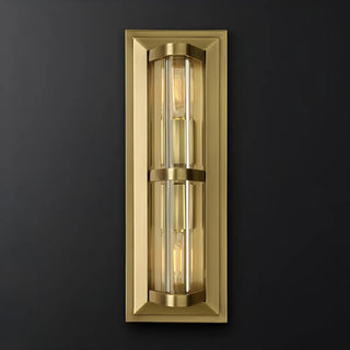 Exquisite Clear Tubes Brass LED Vanity Light Fixture Zawala Image - 3