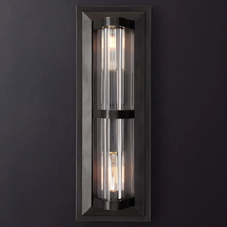 Exquisite Clear Tubes Brass LED Vanity Light Fixture Zawala Image - 4