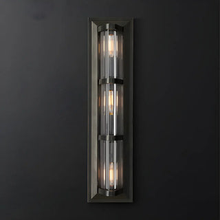 Exquisite Clear Tubes Brass LED Vanity Light Fixture Zawala Image - 5