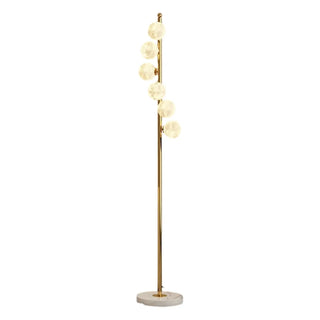 Exquisite 6-Light Globe Gold Curve Metal Floor Lamp Zawala Image - 12
