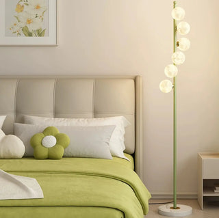 Exquisite 6-Light Globe Gold Curve Metal Floor Lamp Zawala Image - 3